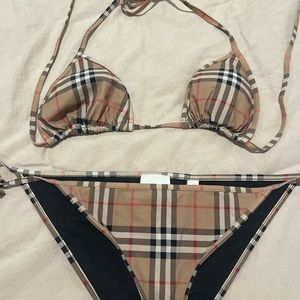 Burberry two piece swim suit